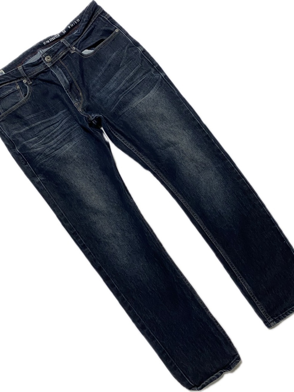MBX Men's Slim Straight Jeans in Dark Indigo